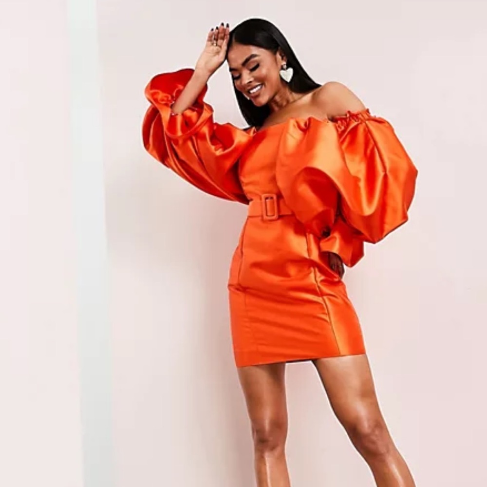 Orange Semi formal Mini dress